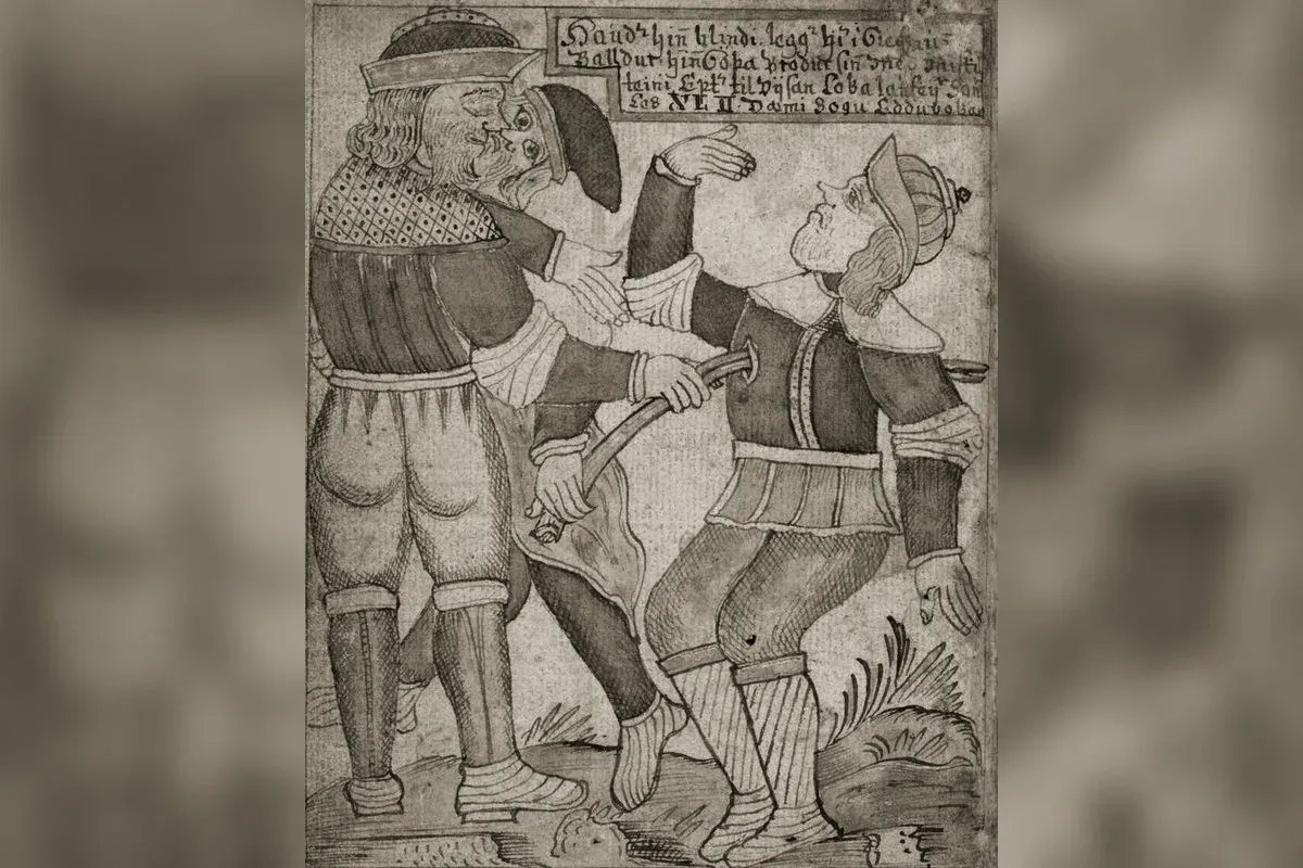 Baldr dans une illustration de manuscrit islandais