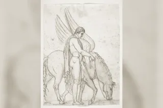 Bellérophon chevauchant Pégase pour combattre la Chimère, héros grec