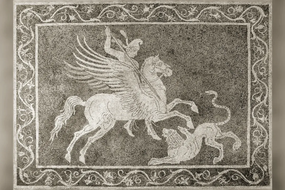 The Chimera, hybrid monster of Greek mythology, with its lion's head, goat's body, and serpent's tail