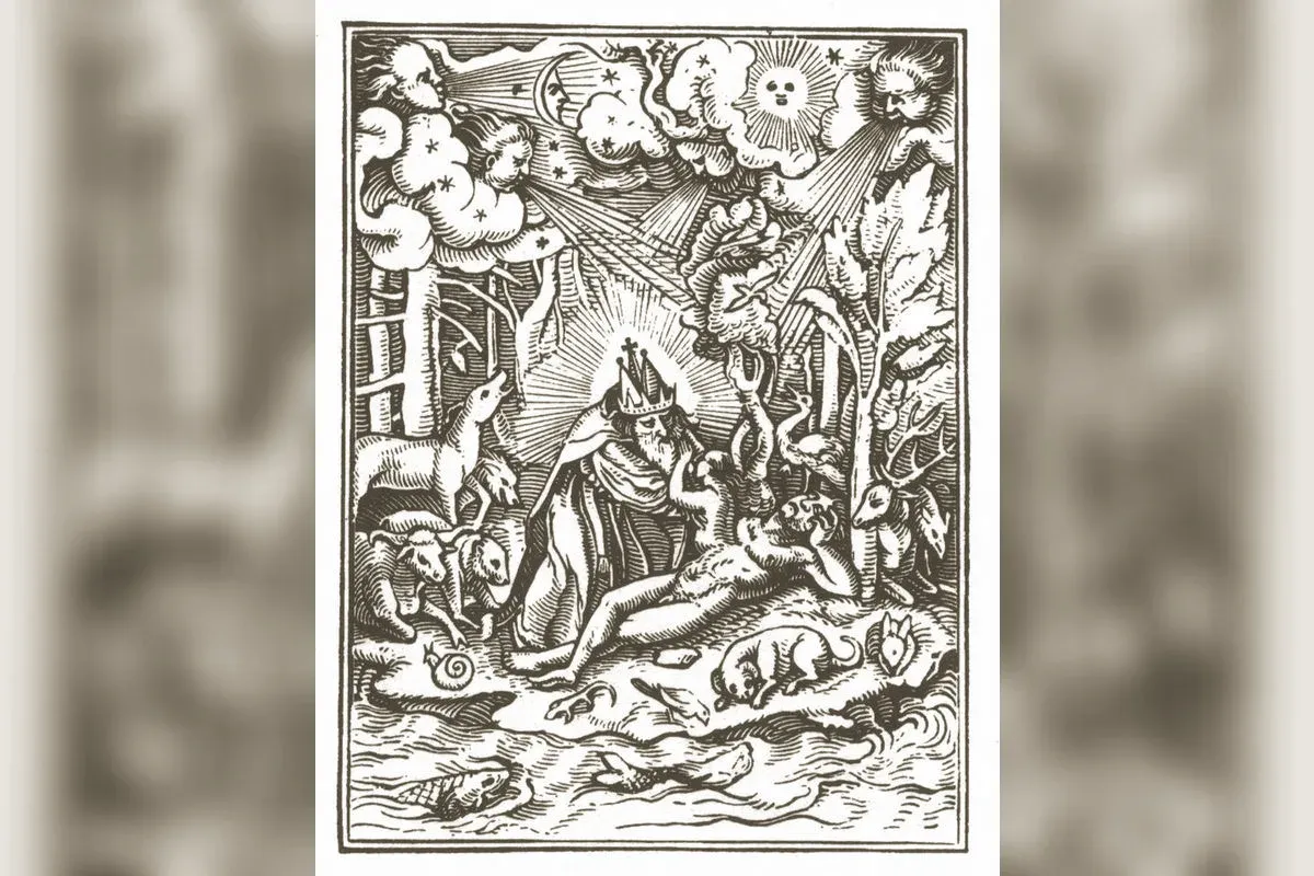 Woodcut from the Dance of Death by Hans Holbein the Younger