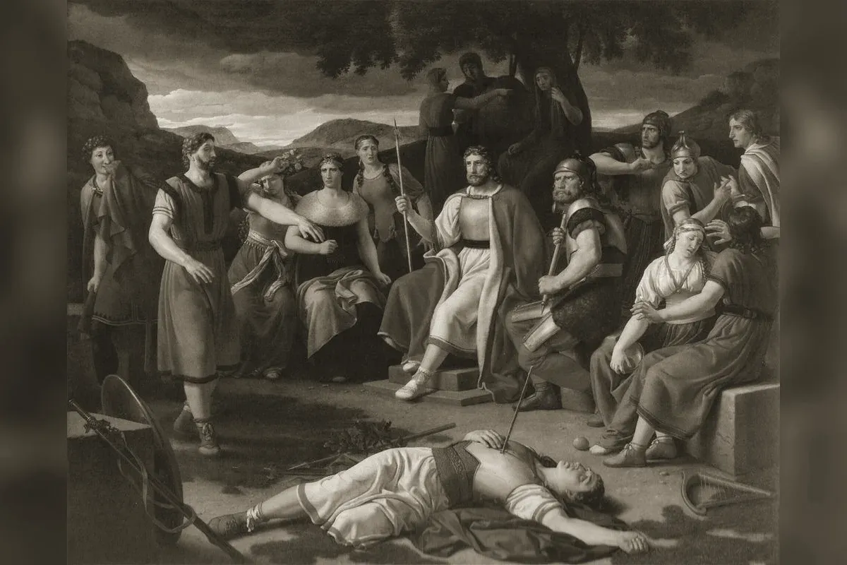 La mort de Baldr, peinture de C. W. Eckersberg