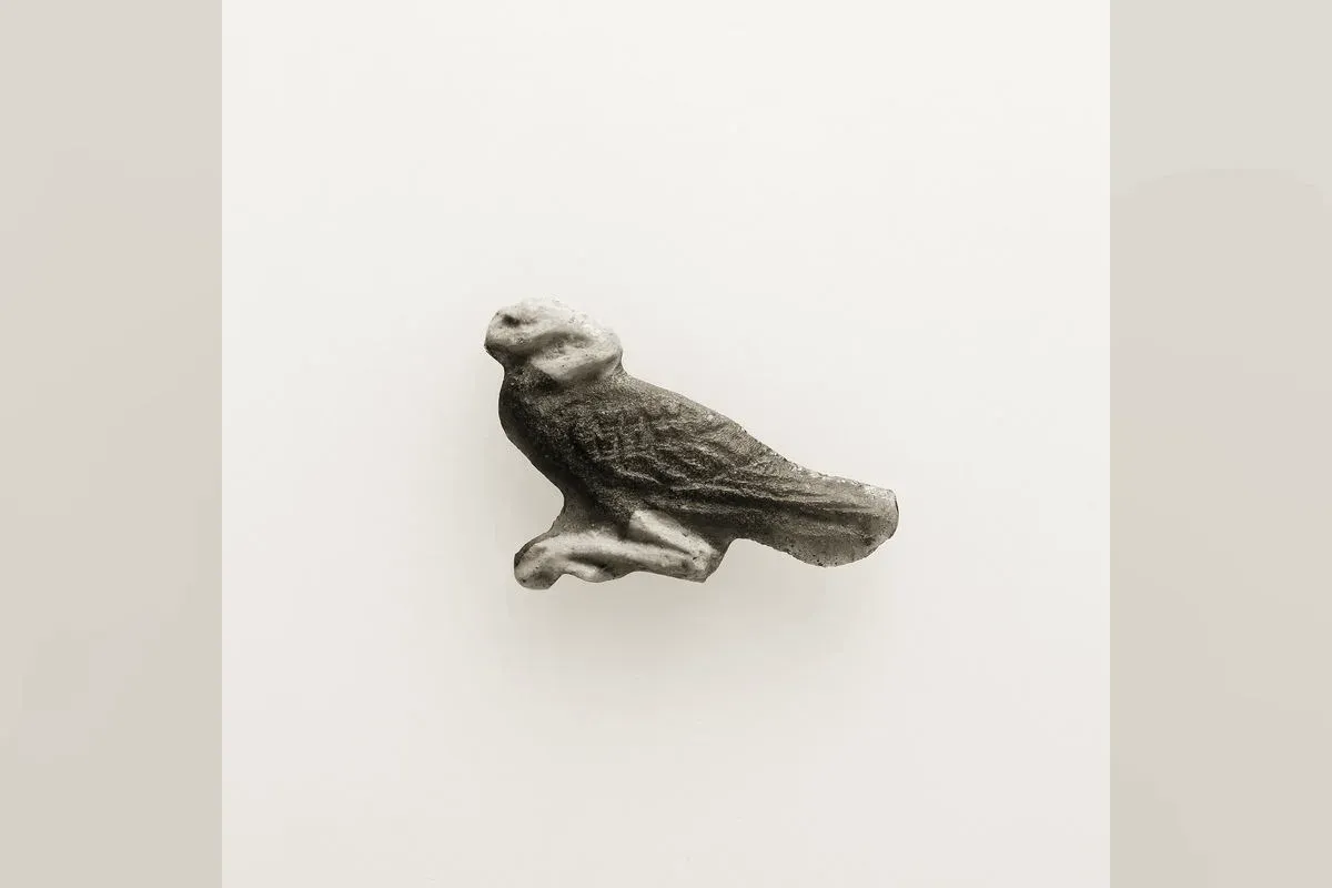 Egyptian amulet of the benu bird in the form of a perched heron