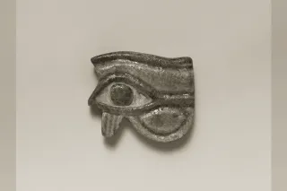 The Eye of Horus (wedjat), a stylised falcon eye, Egyptian protective amulet