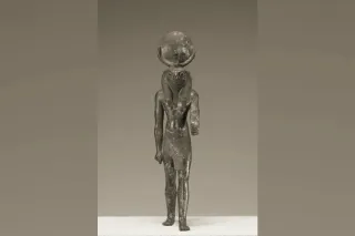 Statue de Khonsou debout, le dieu lunaire thébain, Walters Art Museum