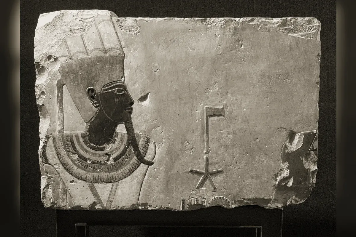 Limestone relief of the god Amun-Min, New Kingdom, Luxor Museum