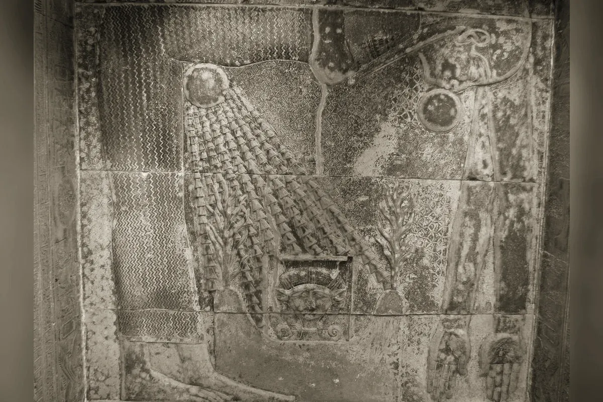 Nut arched across the ceiling of her chapel at Dendera