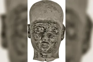Tête sculptée de Ptah, dieu créateur de Memphis, Walters Art Museum