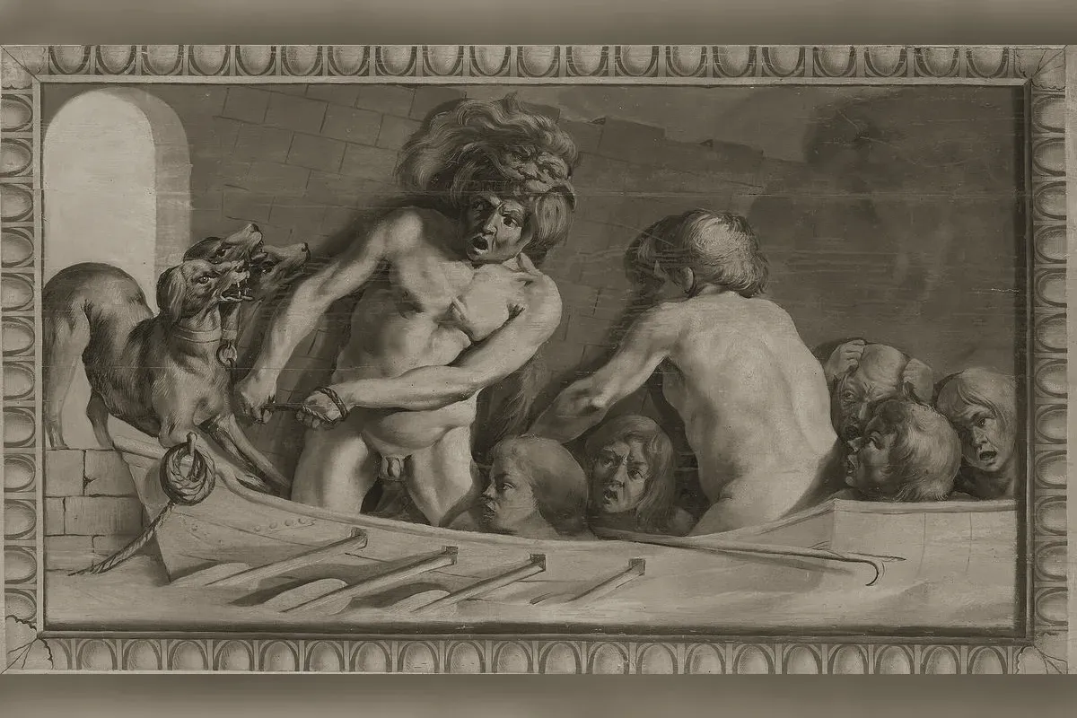 Charon, ferryman of the underworld, in ancient art