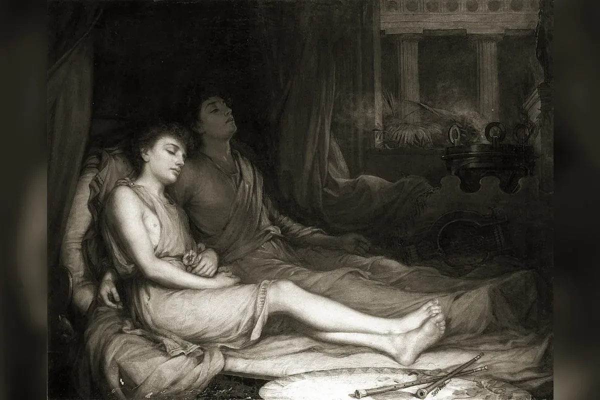 Hypnos, dieu du Sommeil, dans l'art antique