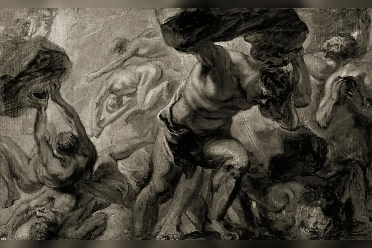 La chute des Titans, esquisse de Pierre Paul Rubens