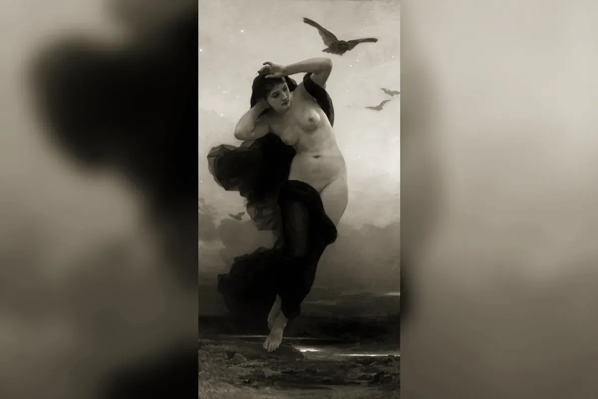 Nyx, goddess of Night, in ancient art
