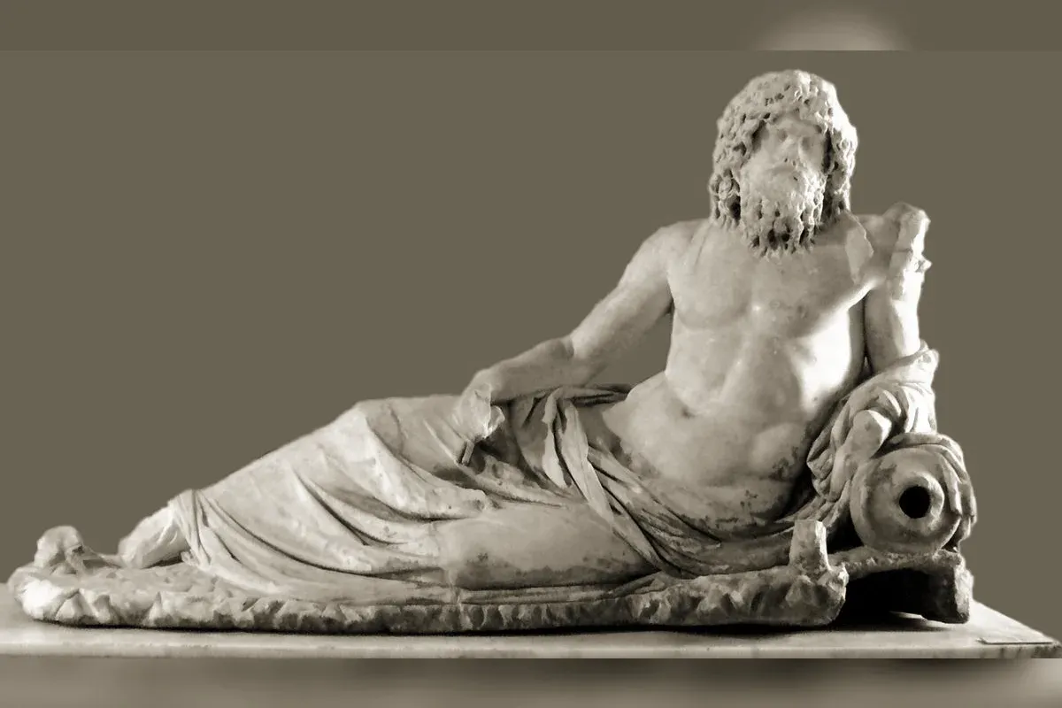 Oceanus, Titan of the waters, in an ancient mosaic