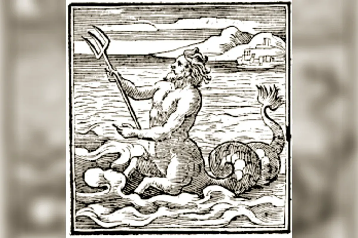 Proteus, the old man of the sea, among his herd of seals