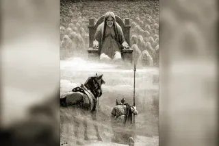 Hel, goddess of the dead, in classical Norse art