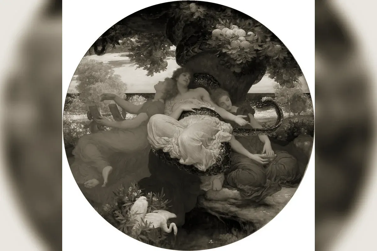 Le jardin des Hespérides, peinture de Frederic Leighton