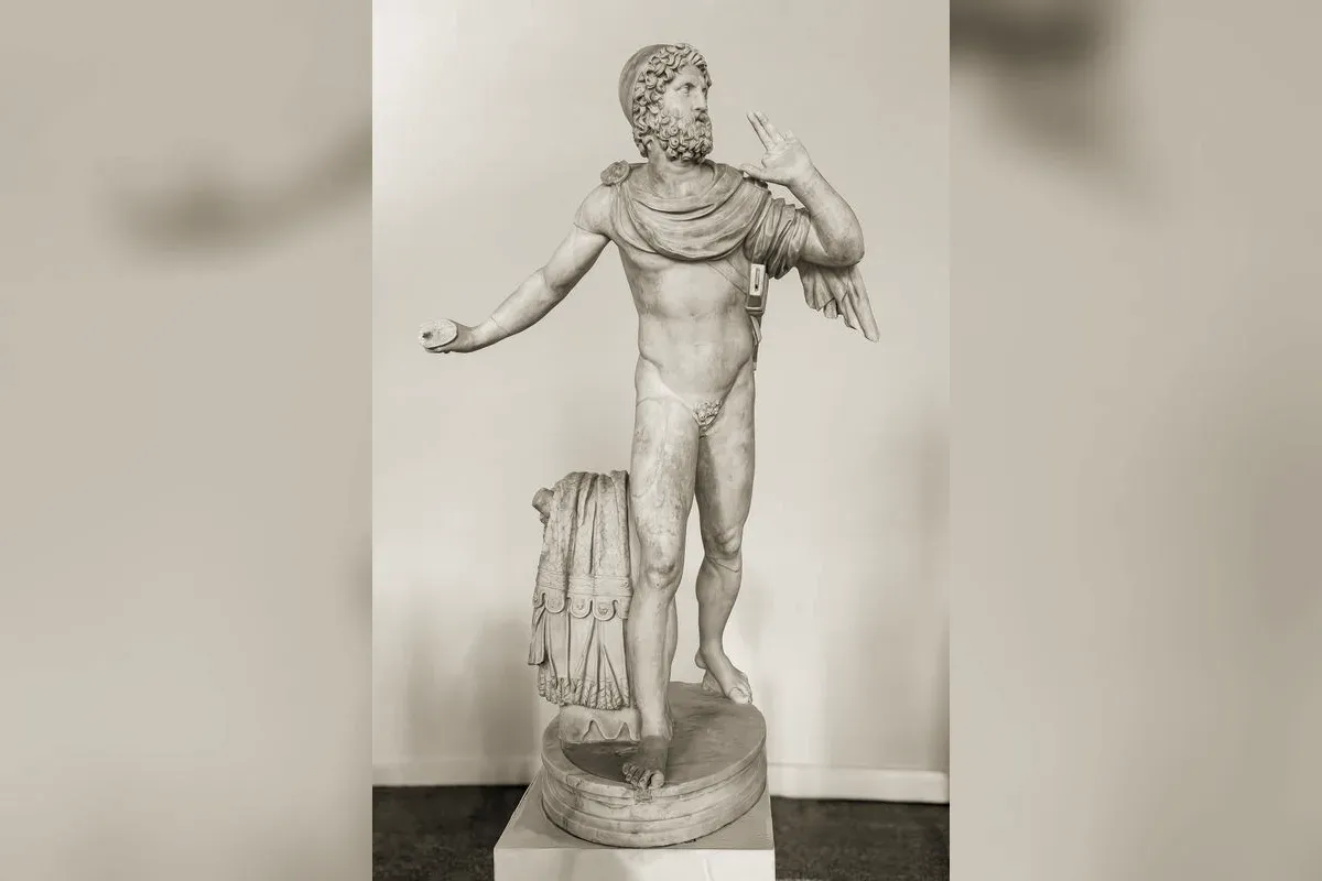 Ulysse attaché au mât de son navire pendant le passage des Sirènes, vase grec antique