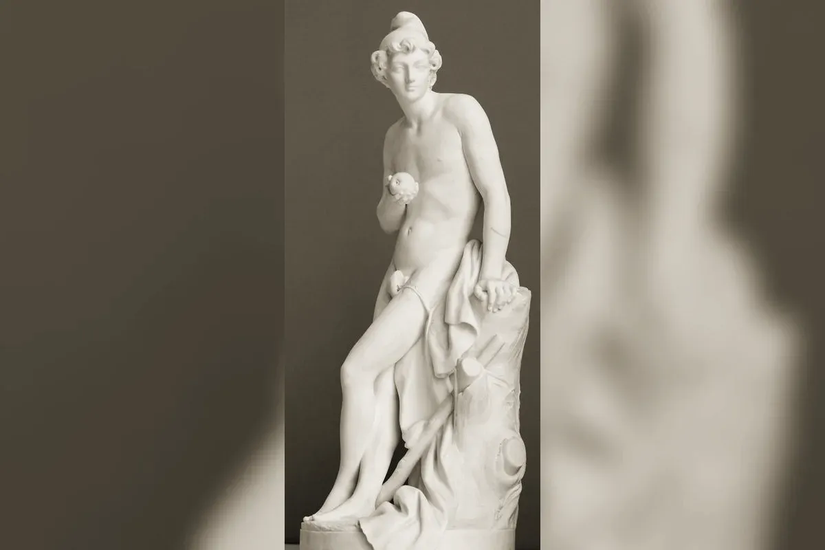 Pâris en bonnet phrygien, l'arc à la main, devant les murs de Troie