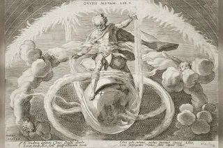 Le démêlement du Chaos et la naissance des quatre éléments, gravure d'après Ovide