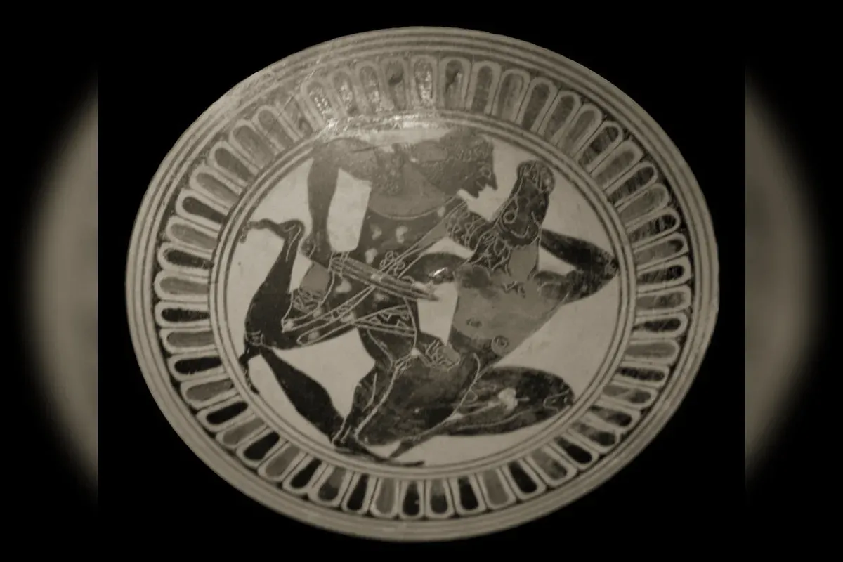 Thésée terrassant le Minotaure, coupe attique conservée au Louvre