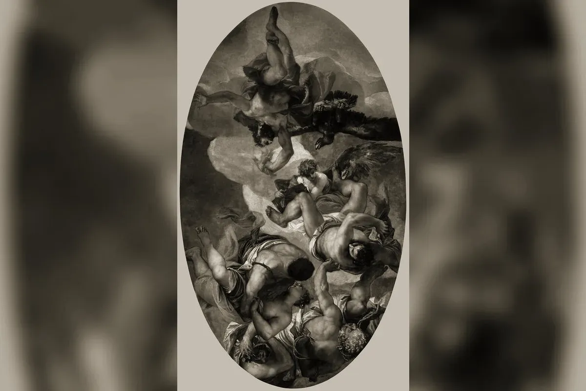 Représentation classique de la guerre des Titans